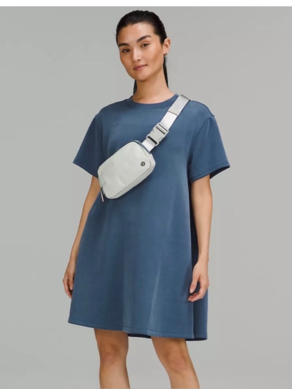 Lululemon Everywhere Belt Bag Crossbody Zip Purse. Vapor/Seal Grey/Iron Blue.